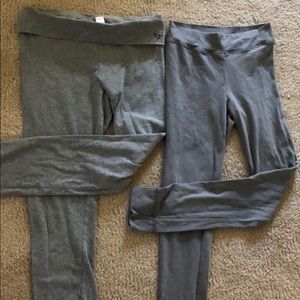 Two pairs of girls grey leggings